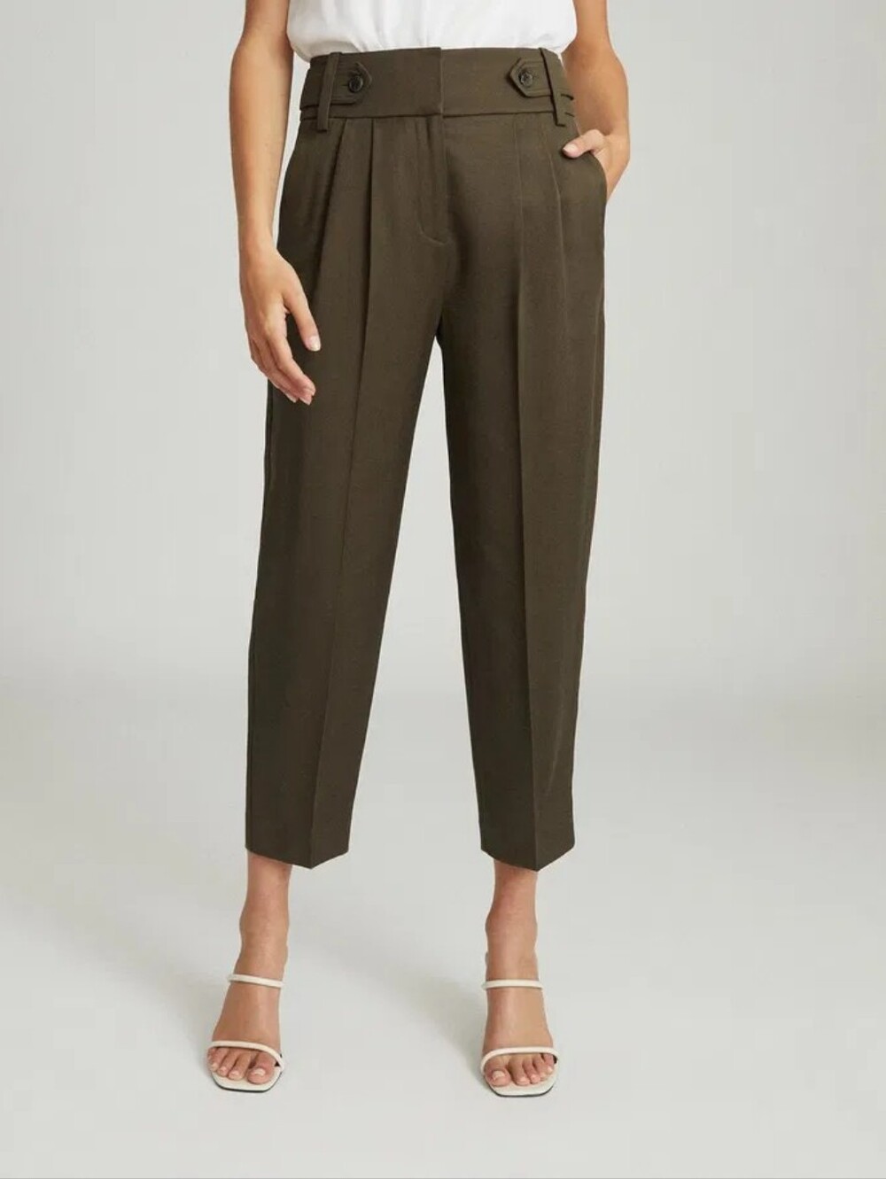 REISS | $220 Stanton Cropped Tapered Trousers